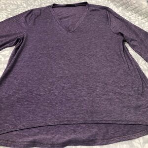 Purple heather matching top and wide leg pant set-casual.